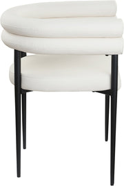 Lavina Vegan Leather Upholstered Dining Chair in Cream, Set of 2 - 509Cream-C