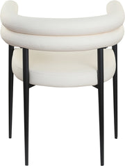 Lavina Vegan Leather Upholstered Dining Chair in Cream, Set of 2 - 509Cream-C