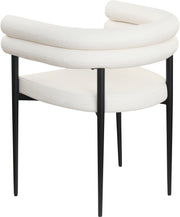 Lavina Vegan Leather Upholstered Dining Chair in Cream, Set of 2 - 509Cream-C
