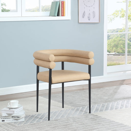 Lavina Vegan Leather Upholstered Dining Chair in Natural, Set of 2 - 509Tan-C