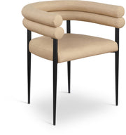 Lavina Vegan Leather Upholstered Dining Chair in Natural, Set of 2 - 509Tan-C