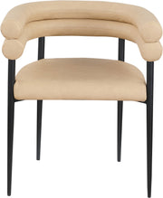 Lavina Vegan Leather Upholstered Dining Chair in Natural, Set of 2 - 509Tan-C