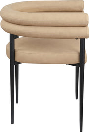 Lavina Vegan Leather Upholstered Dining Chair in Natural, Set of 2 - 509Tan-C