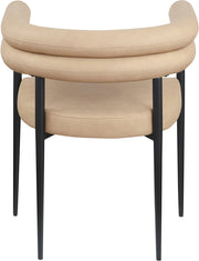 Lavina Vegan Leather Upholstered Dining Chair in Natural, Set of 2 - 509Tan-C