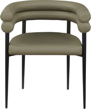 Lavina Vegan Leather Upholstered Dining Chair in Olive, Set of 2 - 509Olive-C