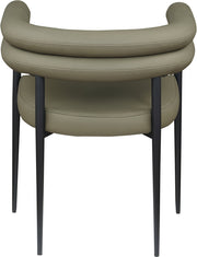 Lavina Vegan Leather Upholstered Dining Chair in Olive, Set of 2 - 509Olive-C