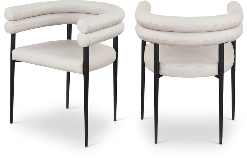 Lavina Vegan Leather Upholstered Dining Chair in Taupe, Set of 2 - 509Taupe-C