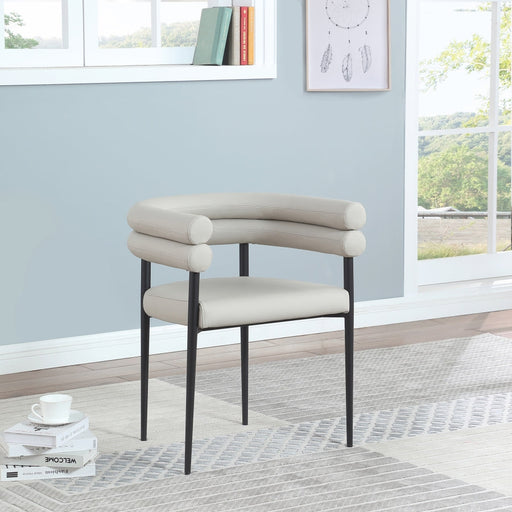 Lavina Vegan Leather Upholstered Dining Chair in Taupe, Set of 2 - 509Taupe-C