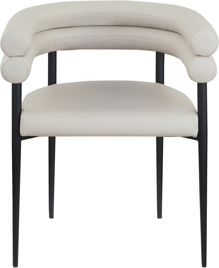 Lavina Vegan Leather Upholstered Dining Chair in Taupe, Set of 2 - 509Taupe-C