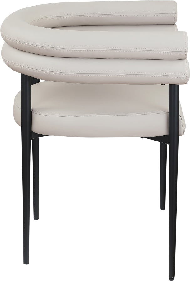 Lavina Vegan Leather Upholstered Dining Chair in Taupe, Set of 2 - 509Taupe-C
