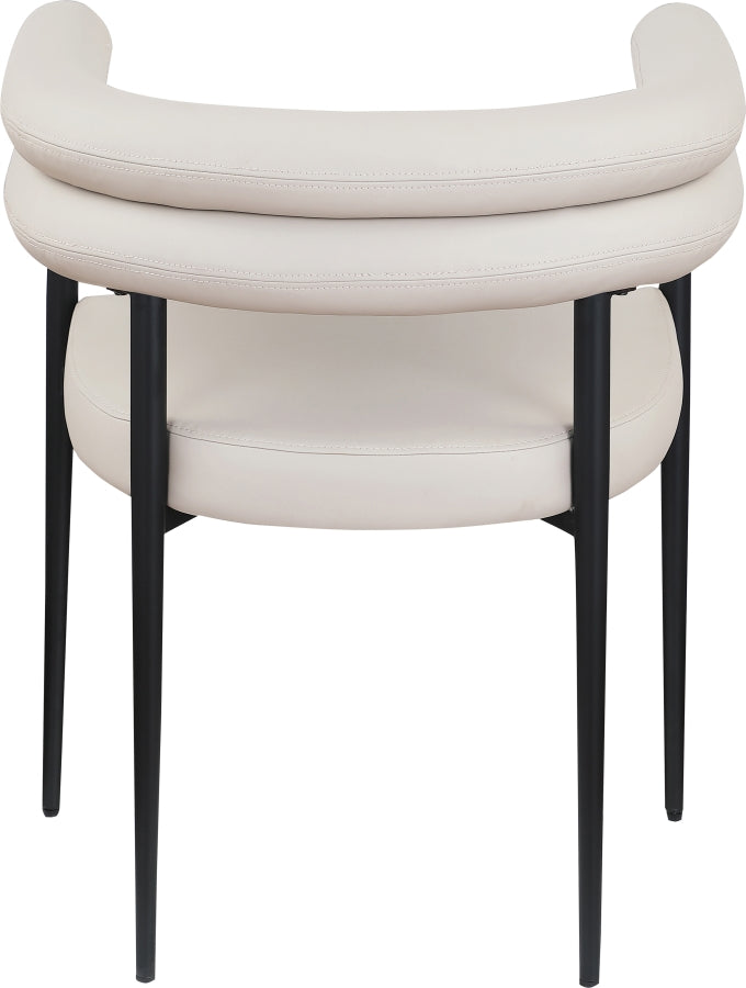 Lavina Vegan Leather Upholstered Dining Chair in Taupe, Set of 2 - 509Taupe-C