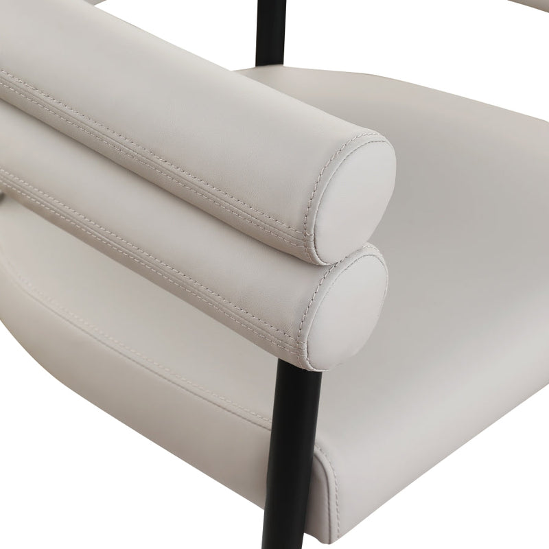 Lavina Vegan Leather Upholstered Dining Chair in Taupe, Set of 2 - 509Taupe-C