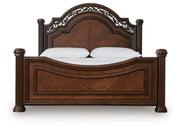 Lavinton Brown King Poster Bed, 2 Chests and Nightstand - B764B12
