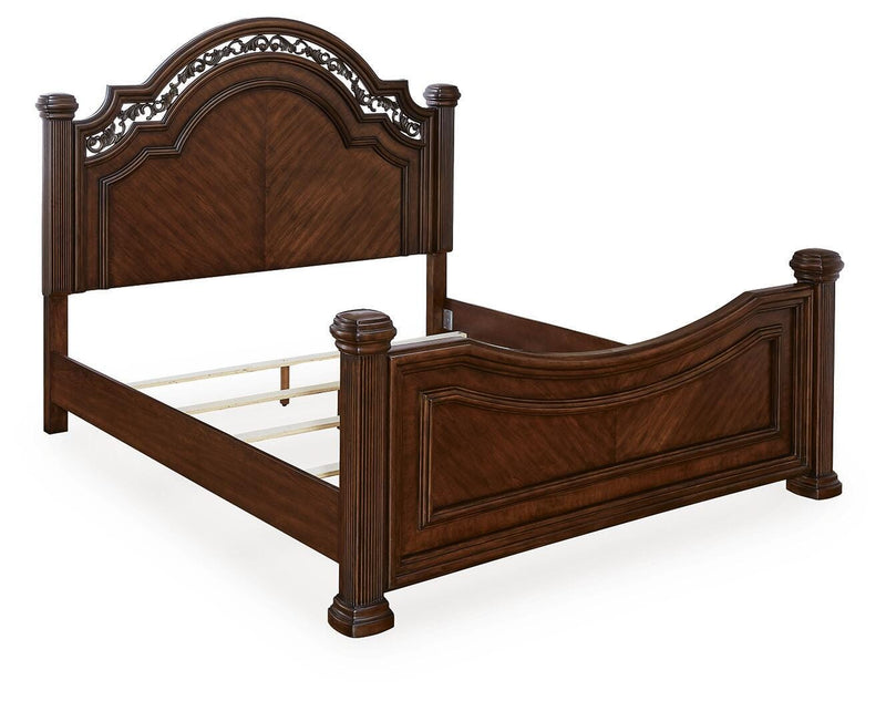 Lavinton Brown King Poster Bed, 2 Chests and Nightstand - B764B12