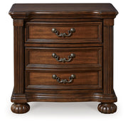 Lavinton King Poster Bed with 2 Nightstands in Brown from Ashley - Luna Furniture