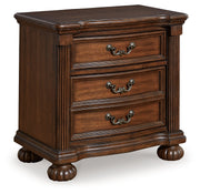 Lavinton Queen Poster Bed with 2 Nightstands in Brown from Ashley - Luna Furniture