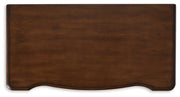Lavinton Queen Poster Bed with Mirrored Dresser and Chest in Brown from Ashley - Luna Furniture