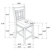 Lavon 5-piece Oval Counter Height Dining Set Espresso - 102888-S5