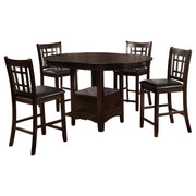 Lavon 5-piece Oval Counter Height Dining Set Espresso - 102888-S5