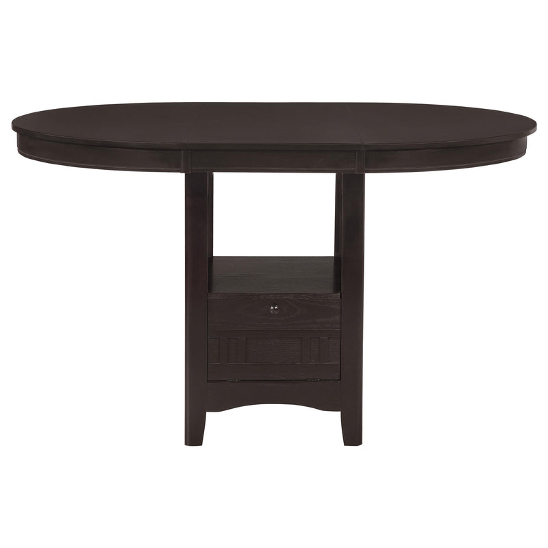 Lavon 5-piece Oval Counter Height Dining Set Espresso - 102888-S5