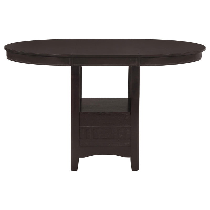 Lavon 5-piece Oval Counter Height Dining Set Espresso - 102888-S5
