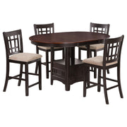 Lavon 5-piece Oval Counter Height Dining Set Light Chestnut - 105278-S5