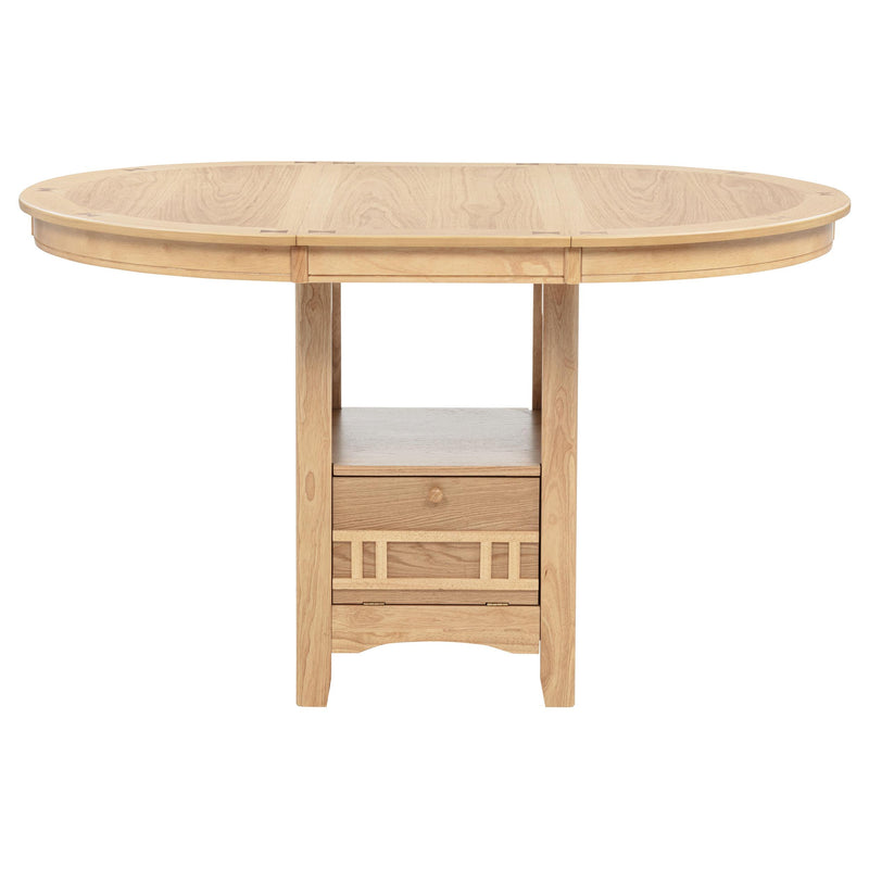 Lavon 5-piece Oval Counter Height Dining Set Light Oak - 106628-S5