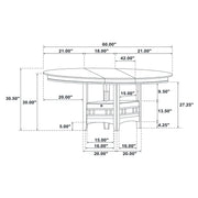 Lavon 5-piece Oval Extension Leaf Dining Set Espresso - 102671-S5