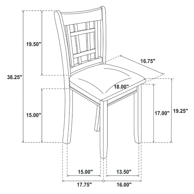 Lavon 5-piece Oval Extension Leaf Dining Set Espresso - 102671-S5