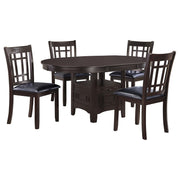 Lavon 5-piece Oval Extension Leaf Dining Set Espresso - 102671-S5