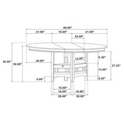 Lavon 5-piece Oval Extension Leaf Dining Set Medium Grey - 108211-S5
