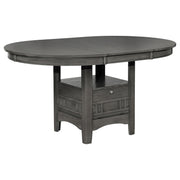 Lavon 5-piece Oval Extension Leaf Dining Set Medium Grey - 108211-S5
