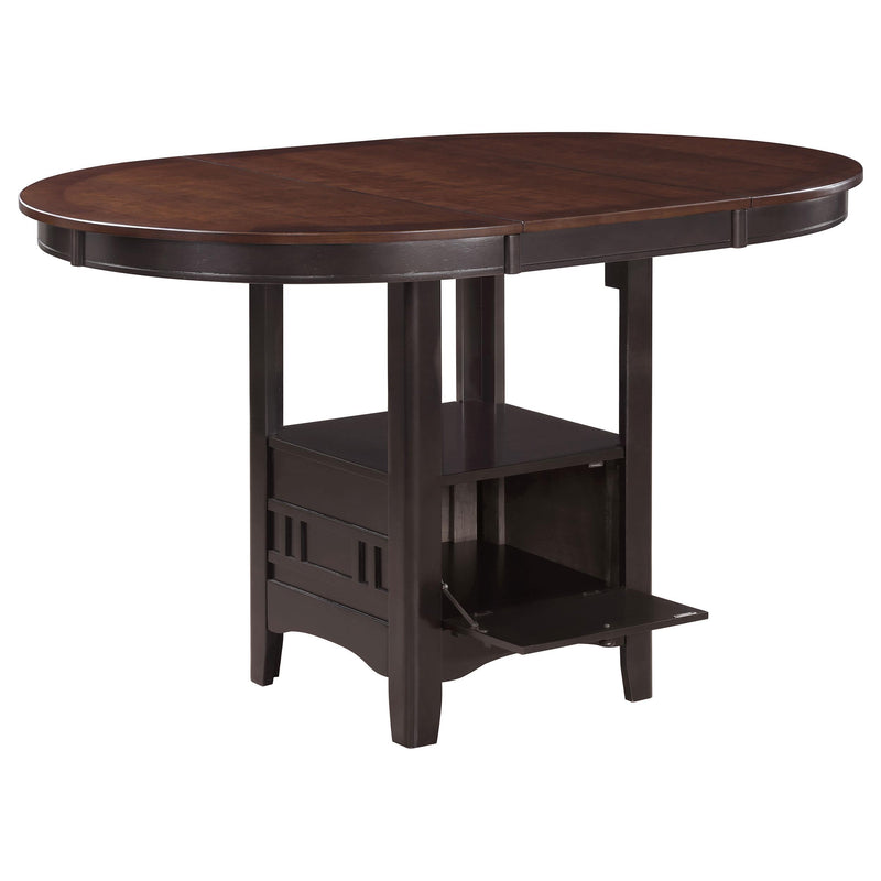 Lavon Oval 60-inch Counter Height Extension Dining Table Chestnut - 105278