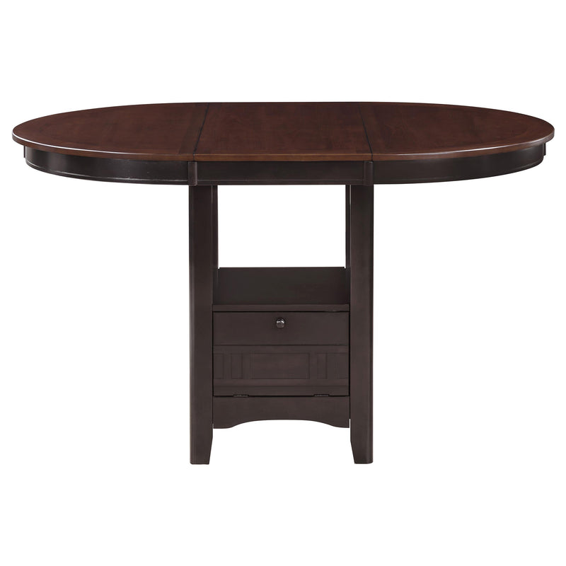 Lavon Oval 60-inch Counter Height Extension Dining Table Chestnut - 105278