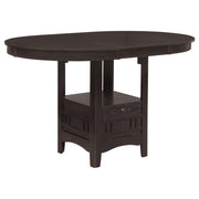 Lavon Oval 60-inch Counter Height Extension Dining Table Espresso - 102888