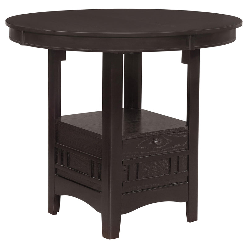 Lavon Oval 60-inch Counter Height Extension Dining Table Espresso - 102888