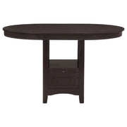 Lavon Oval 60-inch Counter Height Extension Dining Table Espresso - 102888