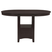 Lavon Oval 60-inch Counter Height Extension Dining Table Espresso - 102888