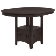 Lavon Oval 60-inch Counter Height Extension Dining Table Espresso - 102888