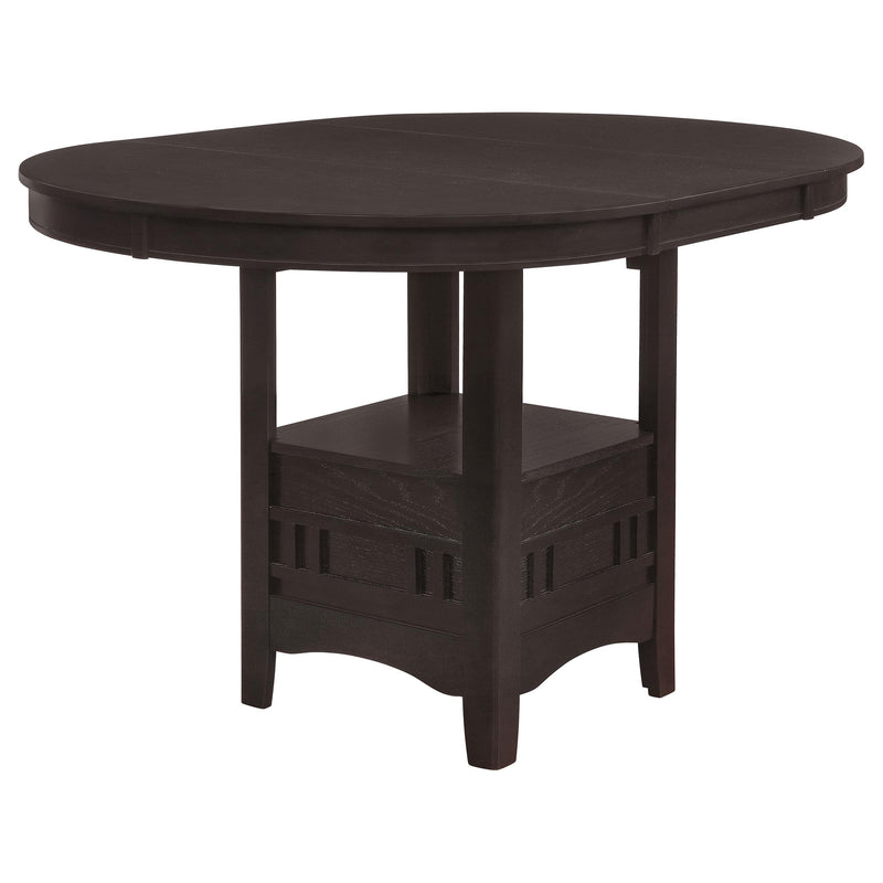 Lavon Oval 60-inch Counter Height Extension Dining Table Espresso - 102888
