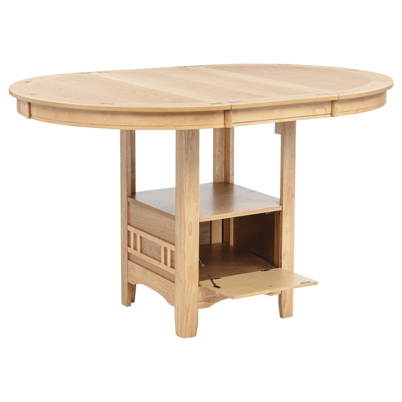 Lavon Oval 60-inch Counter Height Extension Dining Table Light Oak - 106628