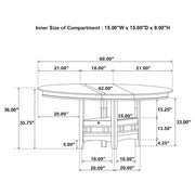 Lavon Oval 60-inch Counter Height Extension Dining Table Light Oak - 106628