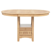 Lavon Oval 60-inch Counter Height Extension Dining Table Light Oak - 106628