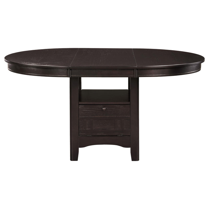 Lavon Oval 60-inch Wood Extension Leaf Dining Table Espresso - 102671