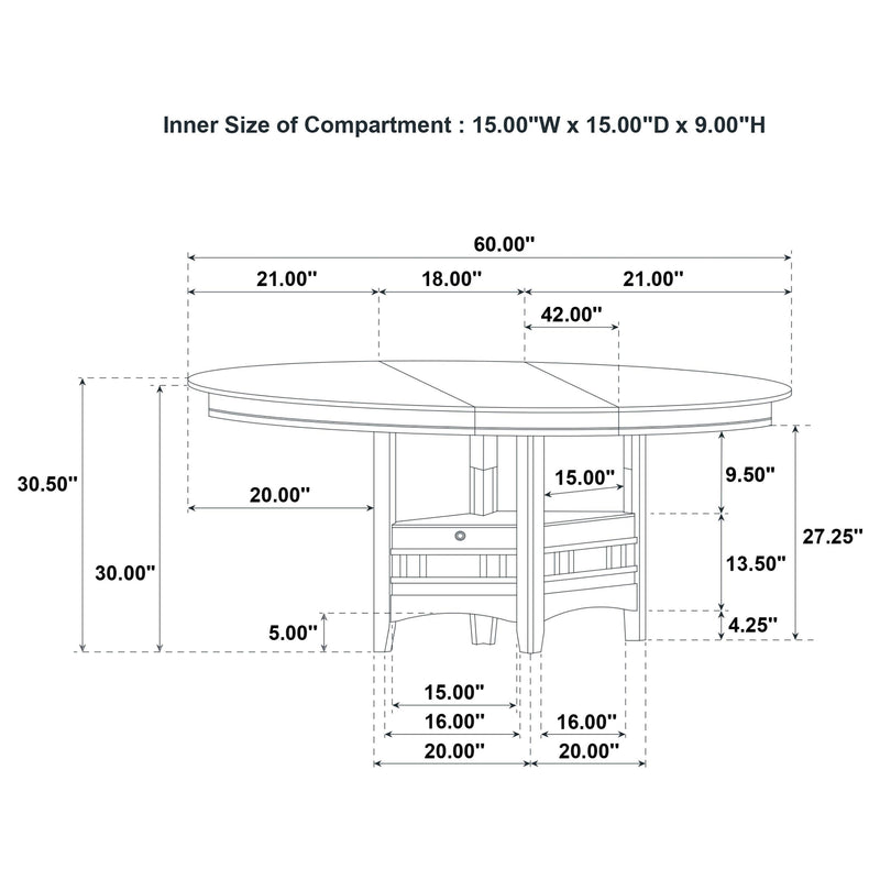 Lavon Oval 60-inch Wood Extension Leaf Dining Table Light Oak - 106620