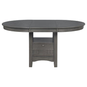 Lavon Oval 60-inch Wood Extension Leaf Dining Table Medium Grey - 108211