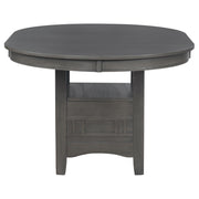 Lavon Oval 60-inch Wood Extension Leaf Dining Table Medium Grey - 108211