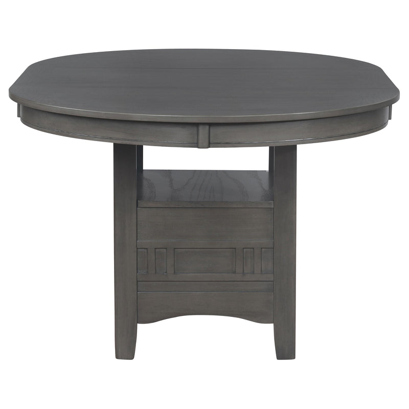 Lavon Oval 60-inch Wood Extension Leaf Dining Table Medium Grey - 108211