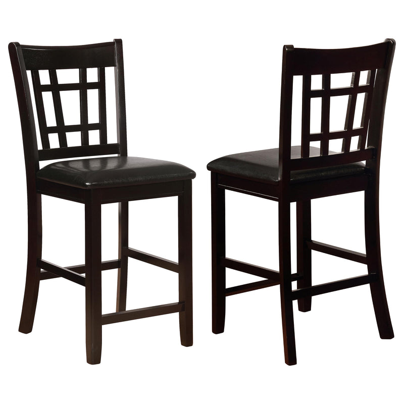 Lavon Wood Counter Height Dining Chair Black and Espresso (Set of 2) - 102889