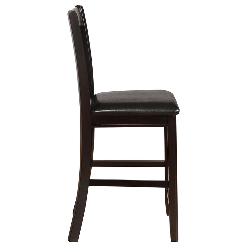 Lavon Wood Counter Height Dining Chair Black and Espresso (Set of 2) - 102889